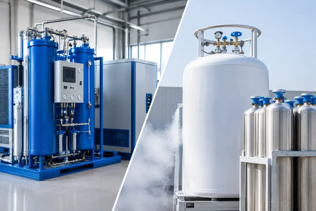 Nitrogen Generators vs Liquid Nitrogen Compared