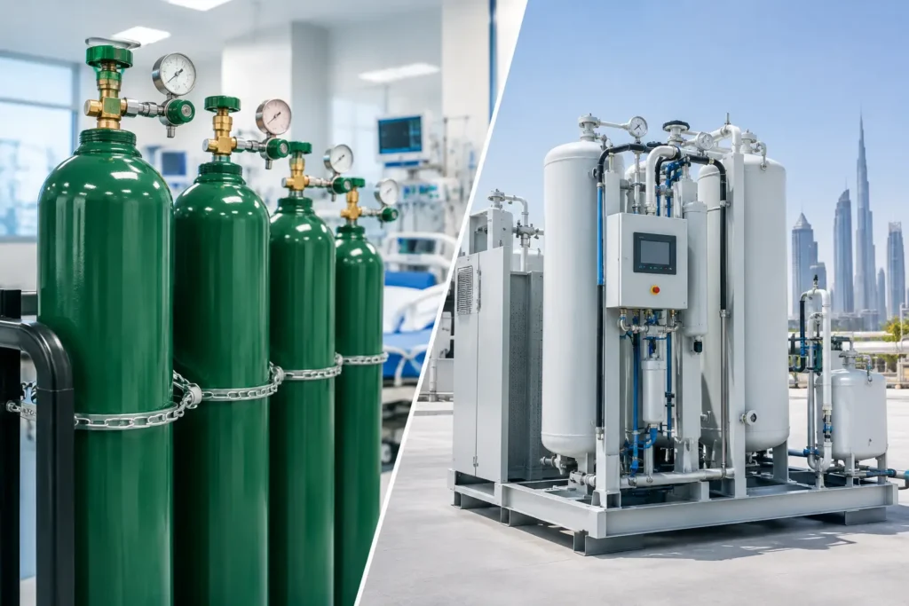 Oxygen Cylinders Versus Generators UAE: Which Fits?